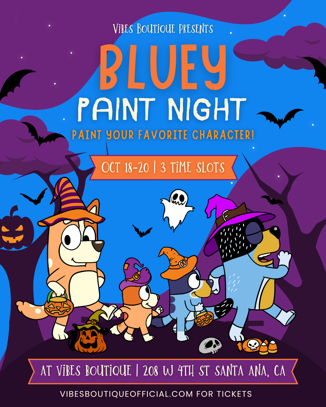 Bluey Halloween Paint Night (Oct 24-27)