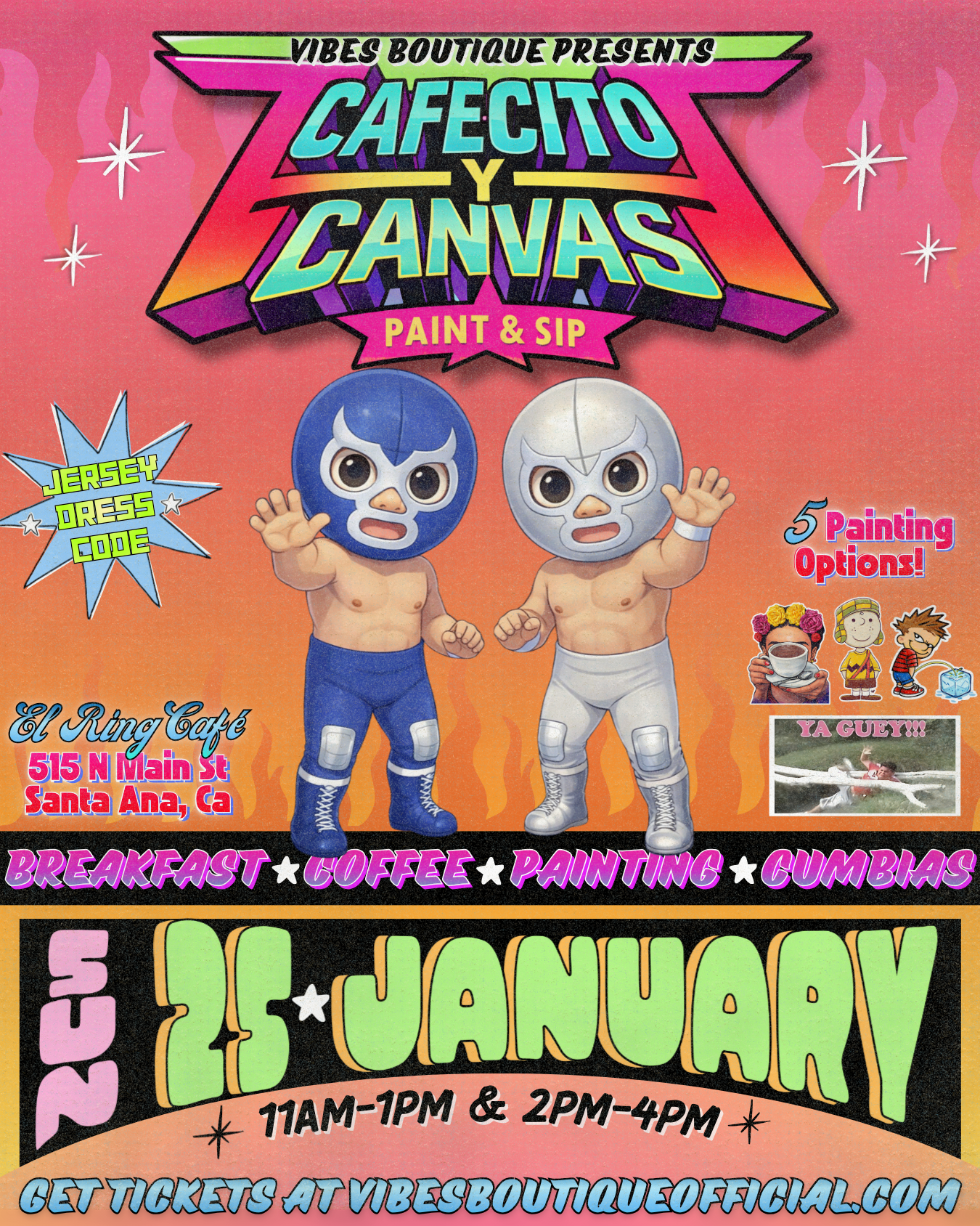 Cafecito y Canvases Paint & Sip (Jan 25th) @ El Ring Cafe DTSA