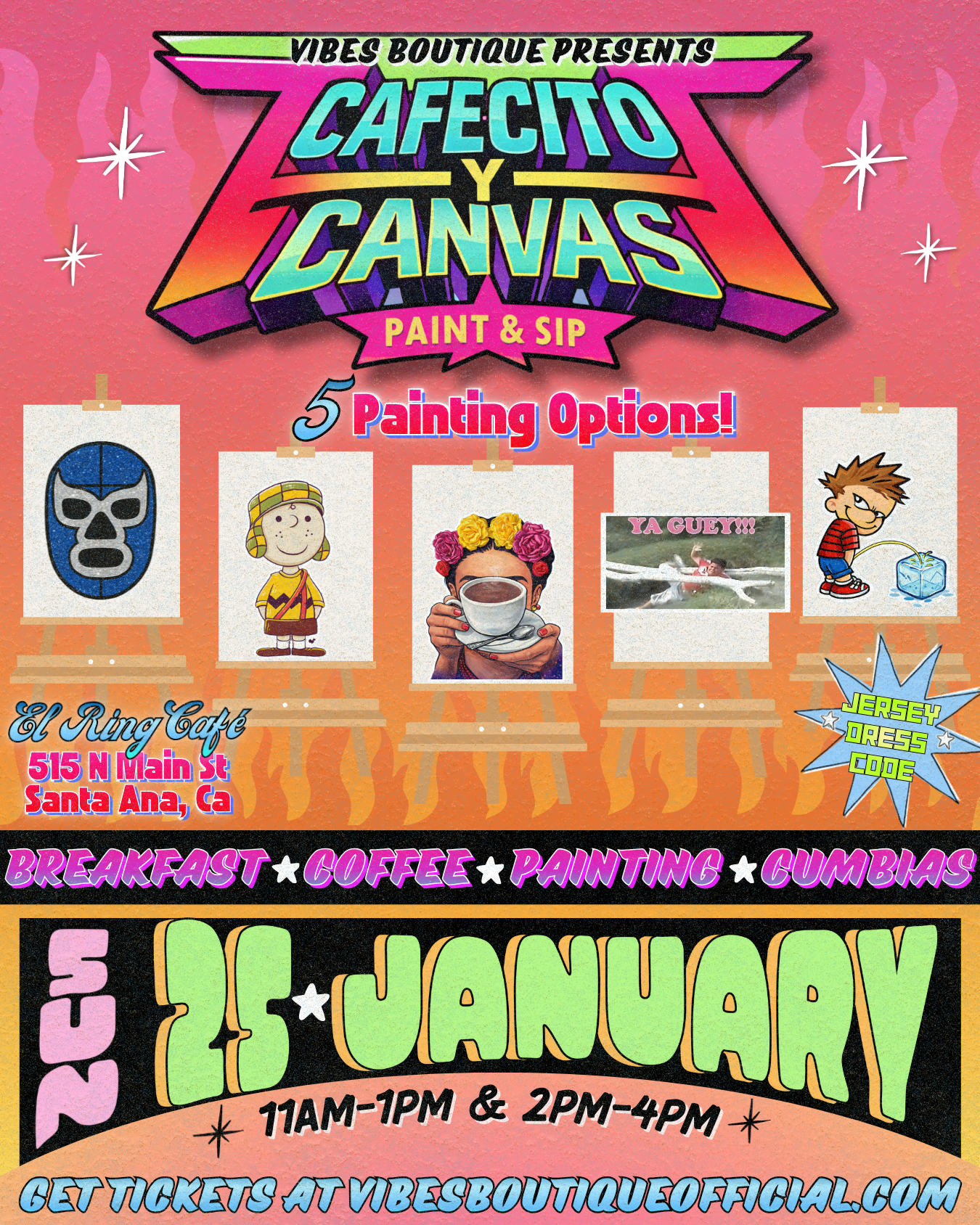 Cafecito y Canvases Paint & Sip (Jan 25th) @ El Ring Cafe DTSA