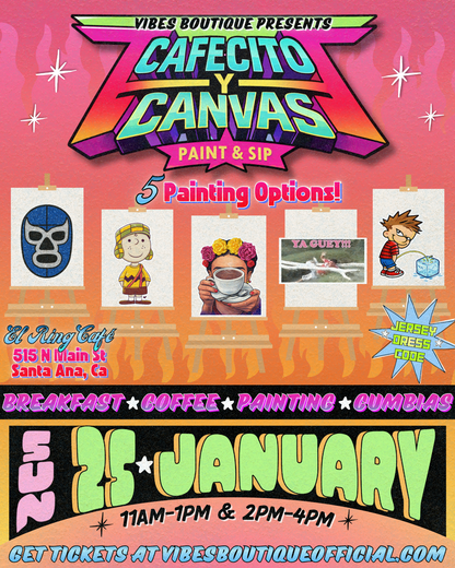 Cafecito y Canvases Paint & Sip (Jan 25th) @ El Ring Cafe DTSA