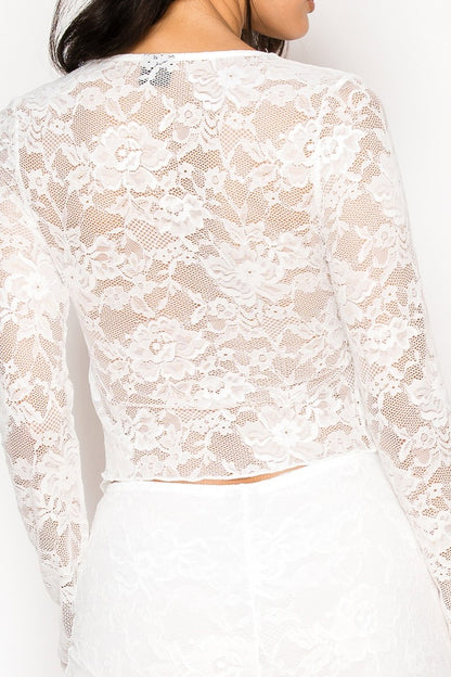 Lace Long Slv (white)