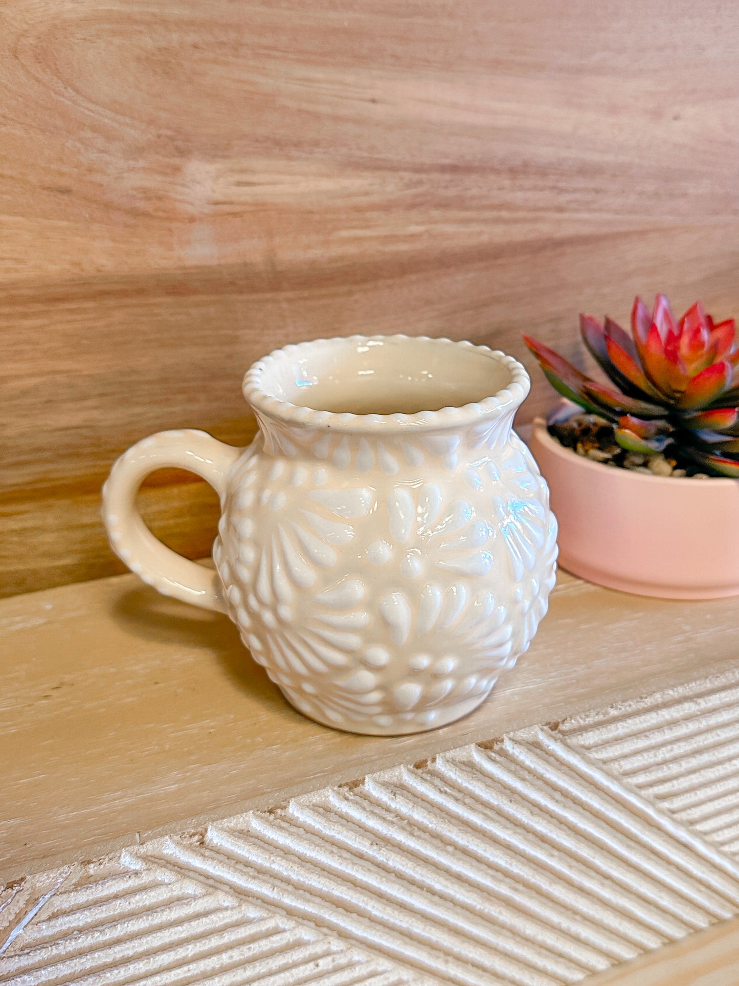 Talavera Jarrito Mug (White)