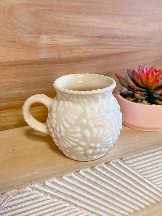 Talavera Jarrito Mug (White)