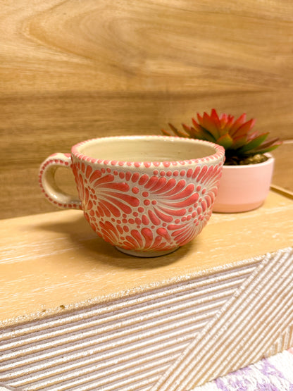 Talavera Large Regular Mug (Dusty Rose & Cream)