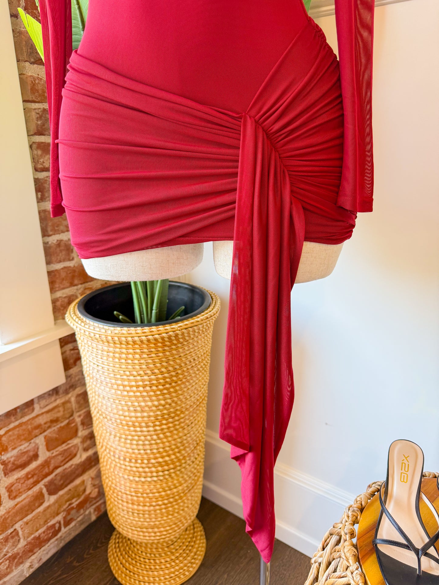 Mala Fama Romper(Burgundy)
