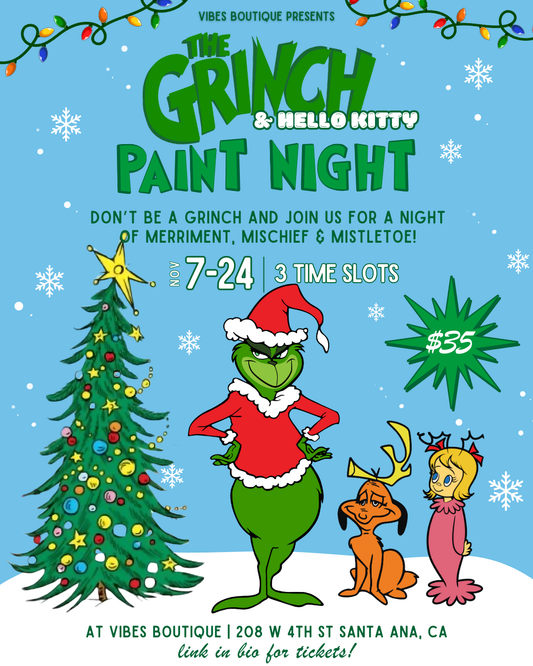 Grinch & Hello Kitty Paint Night