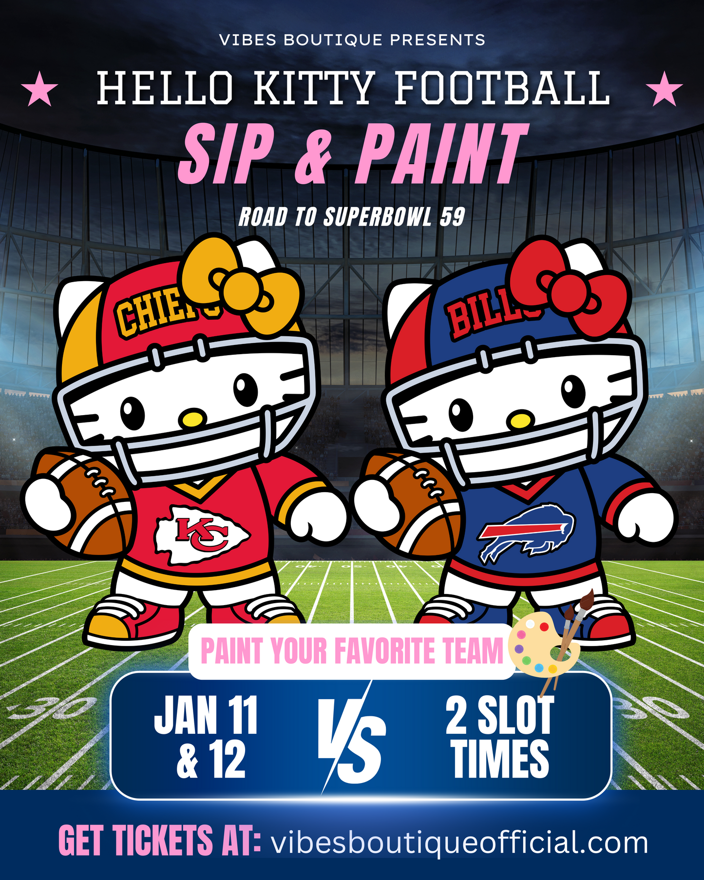 Super Bowl Sip & Paint (DRINK INCLUDED)