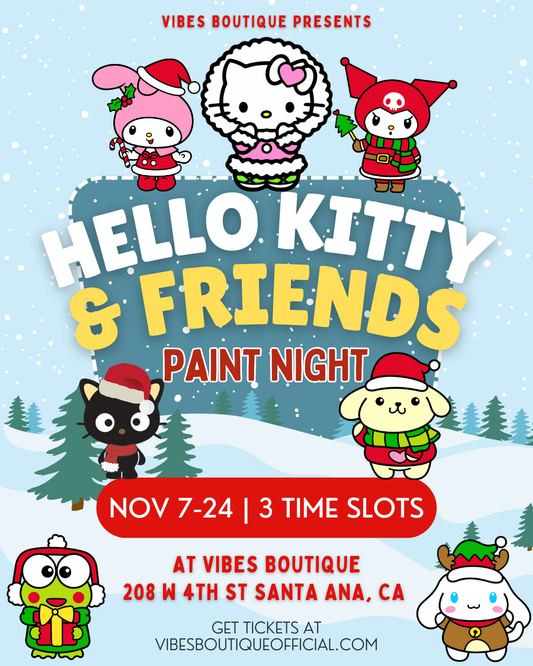 Hello Kitty Holiday Paint Night