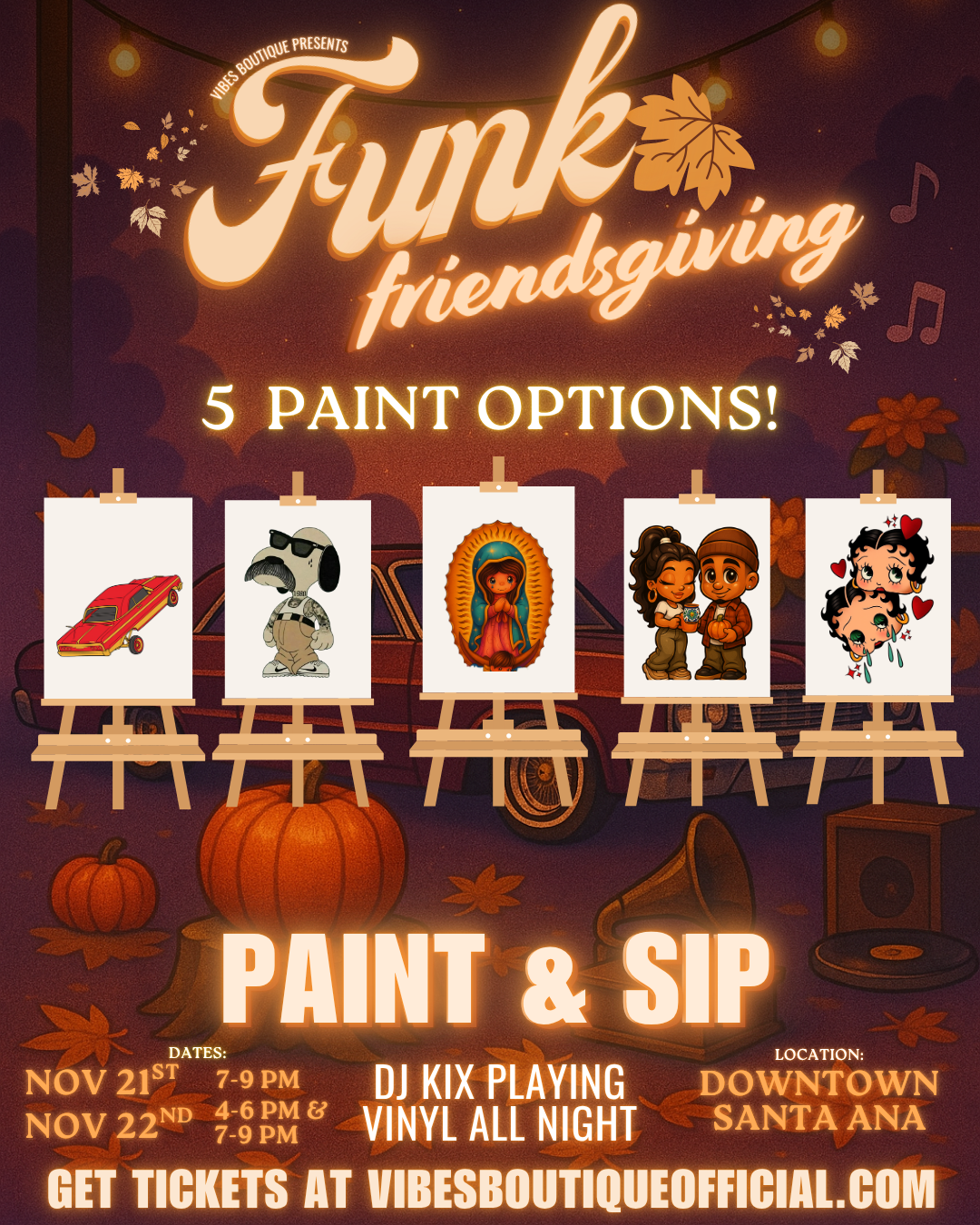 Funk Friendsgiving Paint & Sip (Nov 21-22)