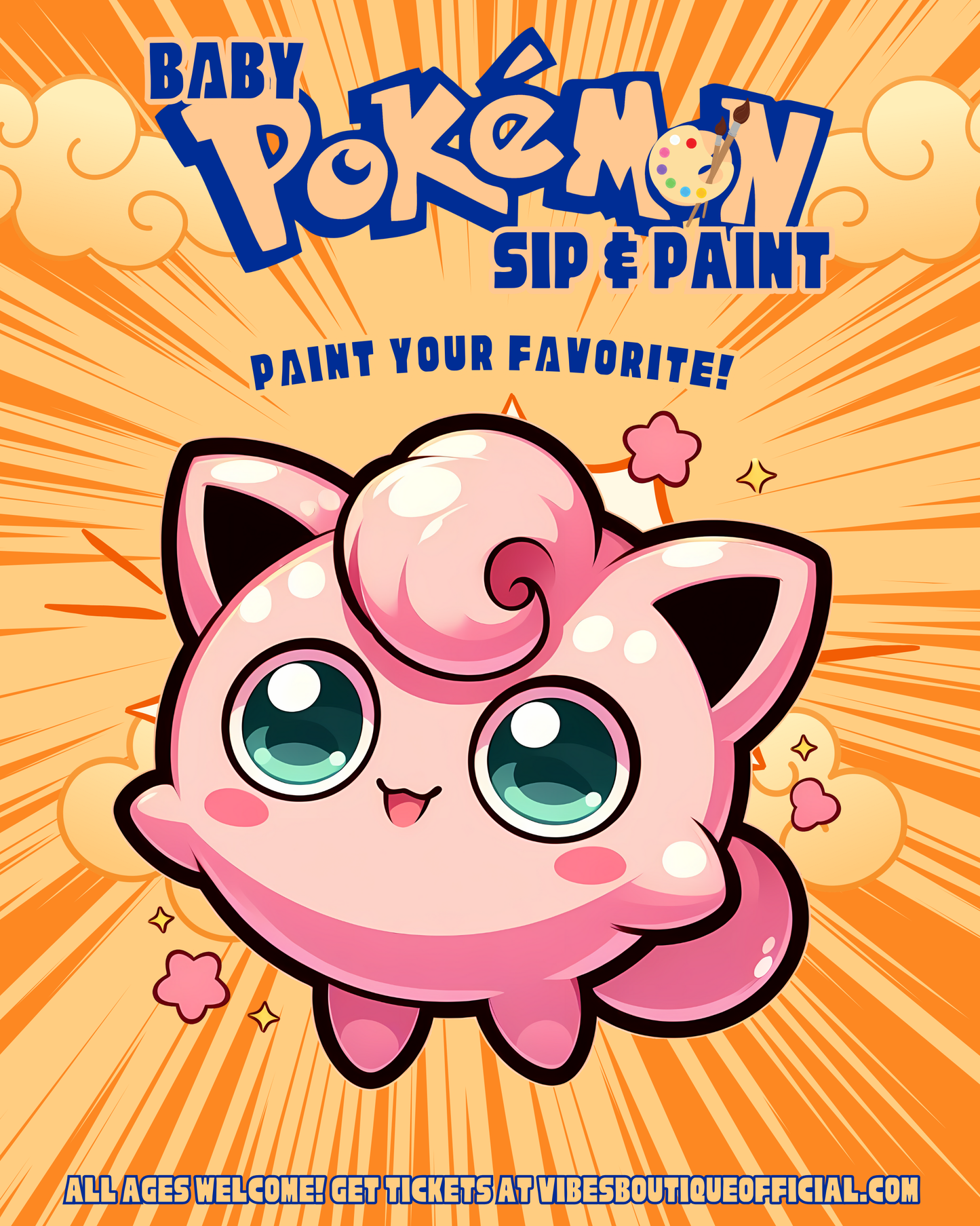 Baby Pokemon Sip & Paint (Feb 21-23 & Mar 1-2)