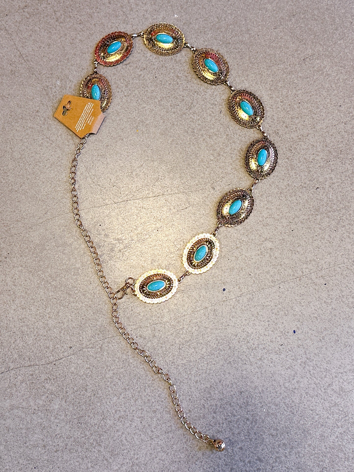 Oval One Bead Belt (Gold)