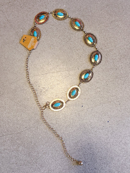 Oval One Bead Belt (Gold)