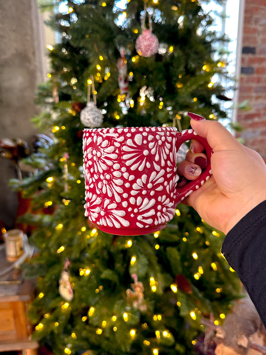 Talavera California Mug (Cherry & White)