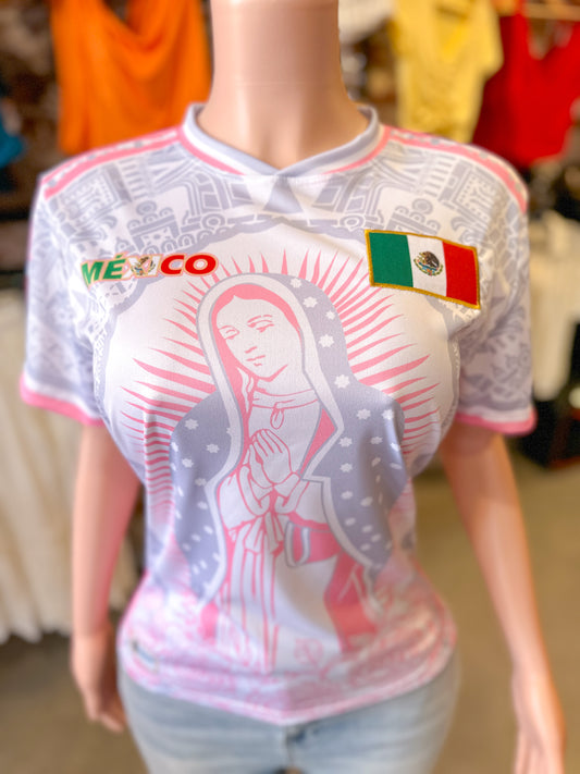 Mexico Virgen Jersey (Grey & Pink)