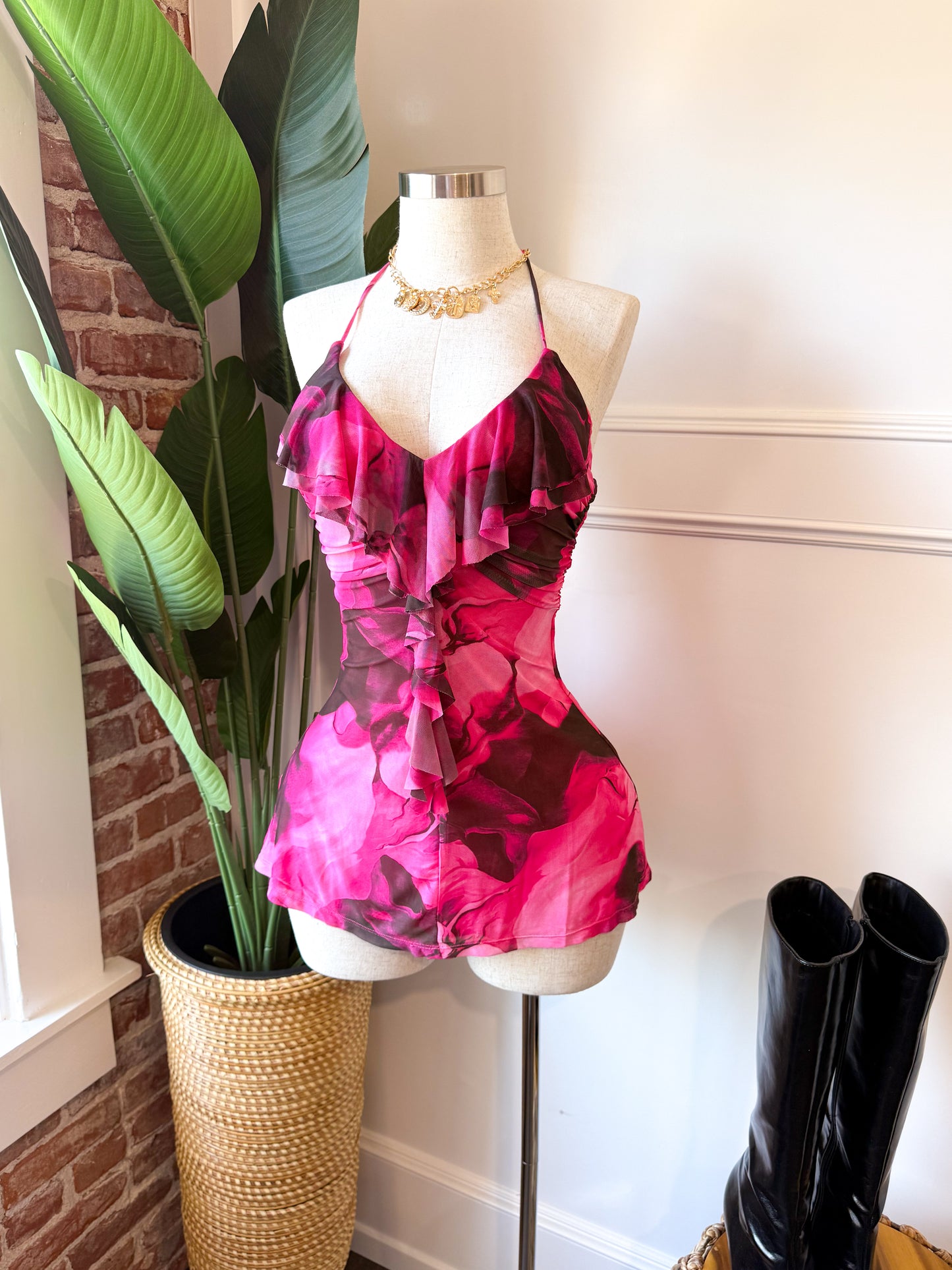 Contigo Dress (Fuchsia)