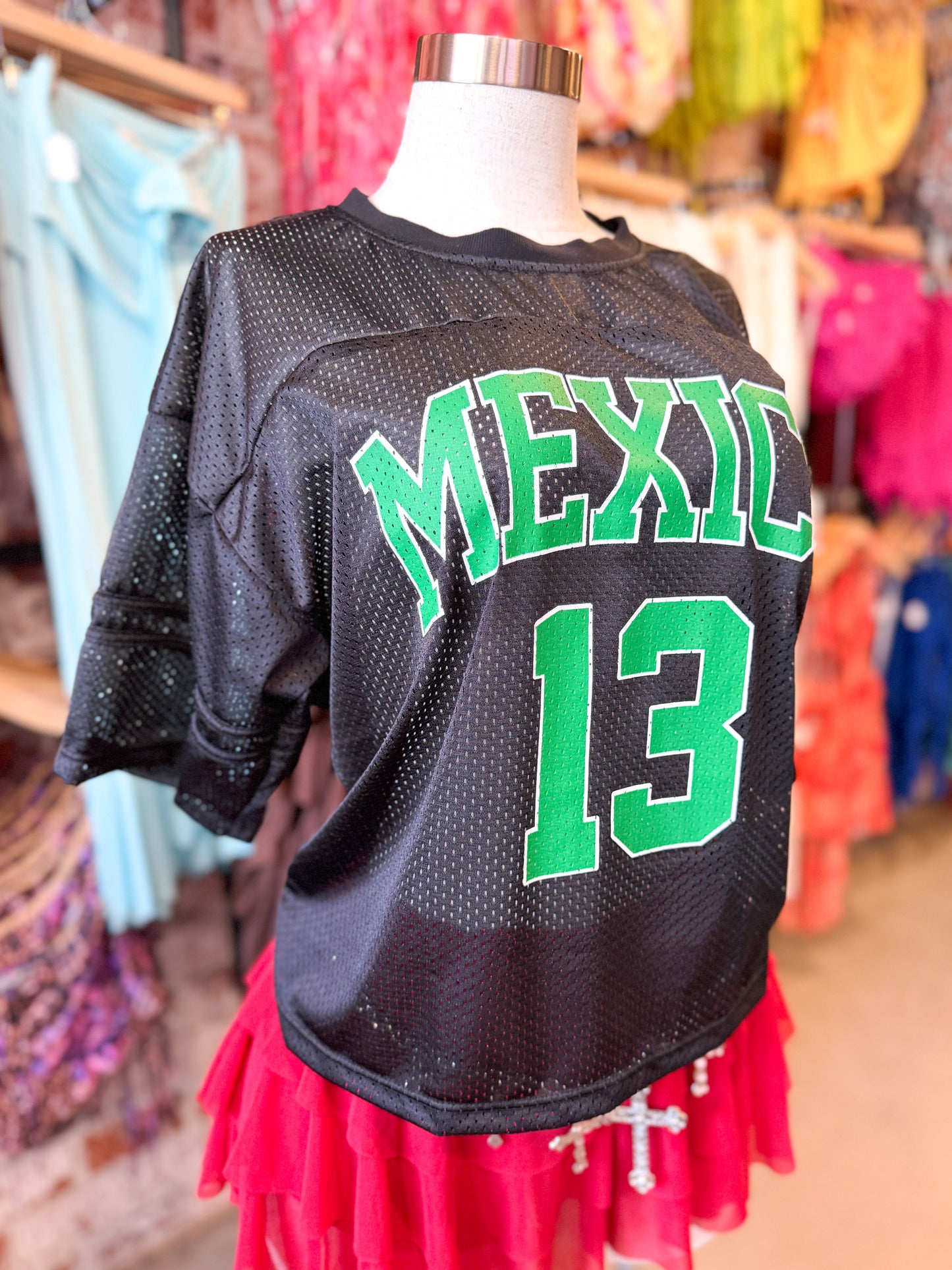 Mexico Black Ribbed Jersey