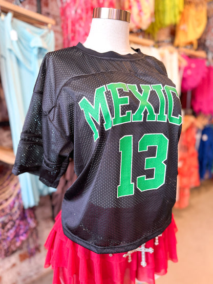 Mexico Black Ribbed Jersey