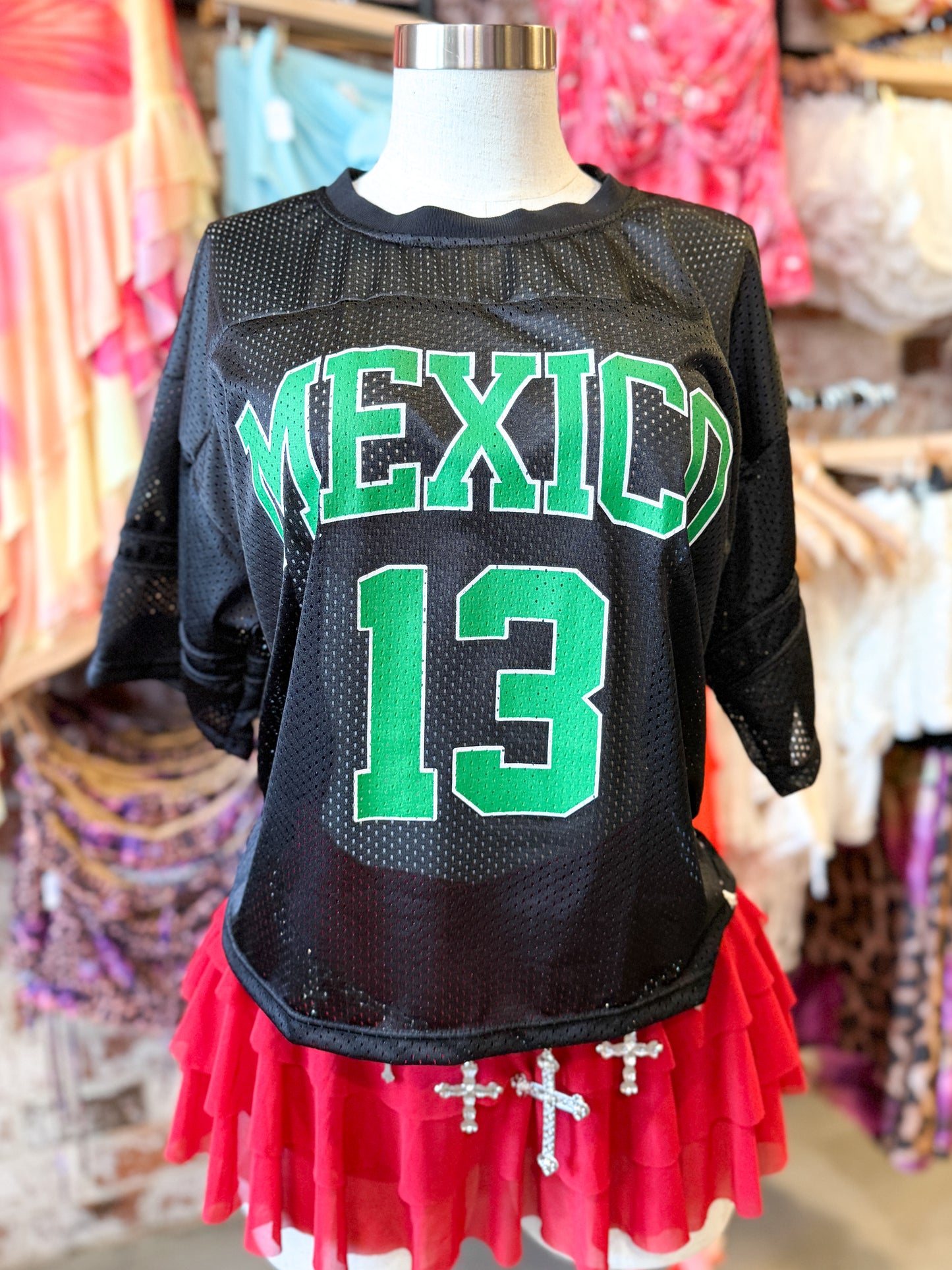 Mexico Black Ribbed Jersey