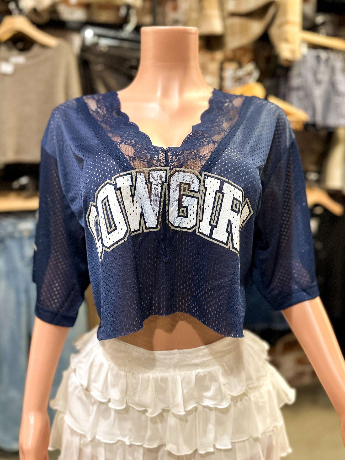 Cowgirl Lace Crop Jersey
