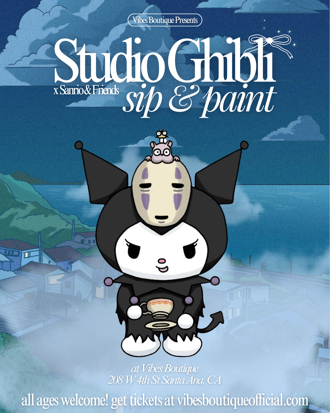 Studio Ghibli & Sanrio Sip & Paint (Feb 28, Mar 1-2)