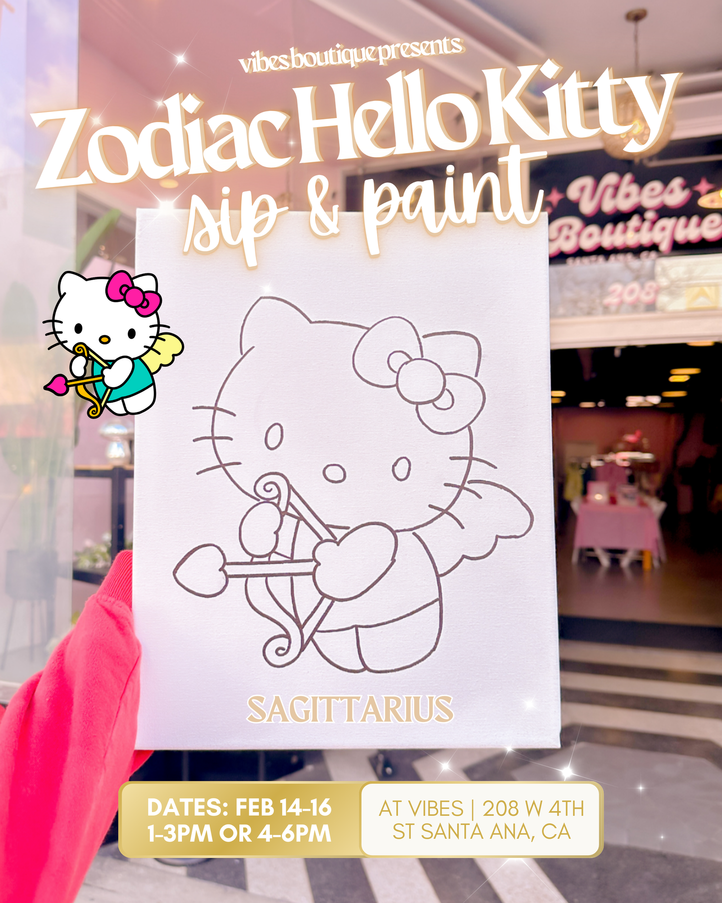 Zodiac Hello Kitty Sip & Paint (Feb 14-16)