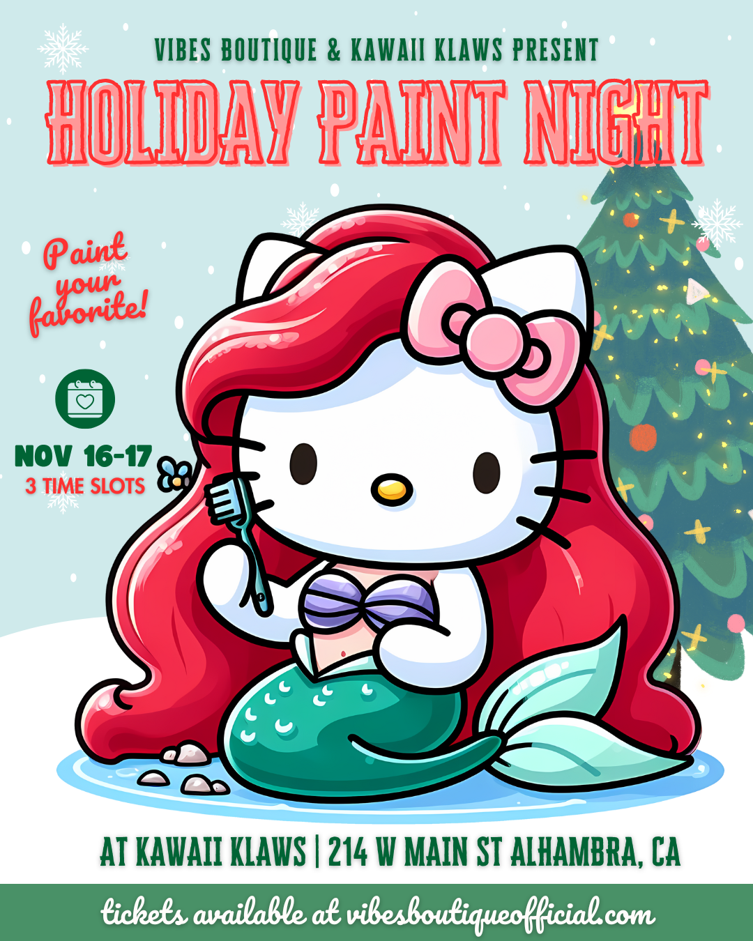 Holiday Paint Night (AT KAWAII KLAWS, ALHAMBRA)