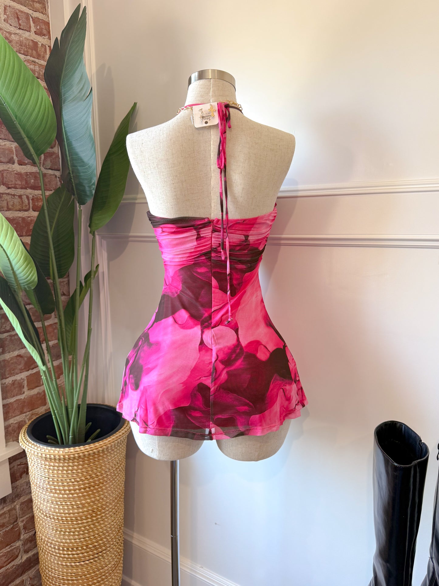 Contigo Dress (Fuchsia)