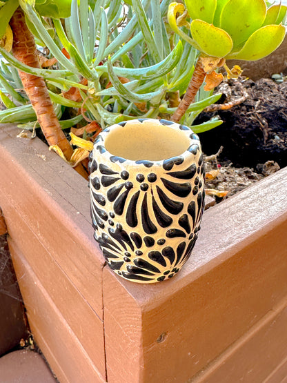 Talavera Shot Glass (Black & Cream Style 2)