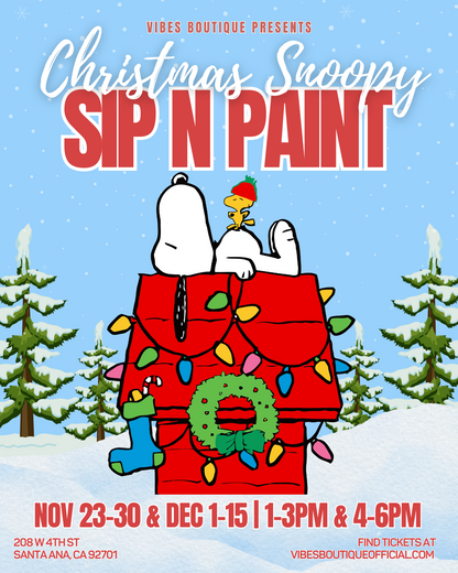 Christmas Snoopy Sip & Paint