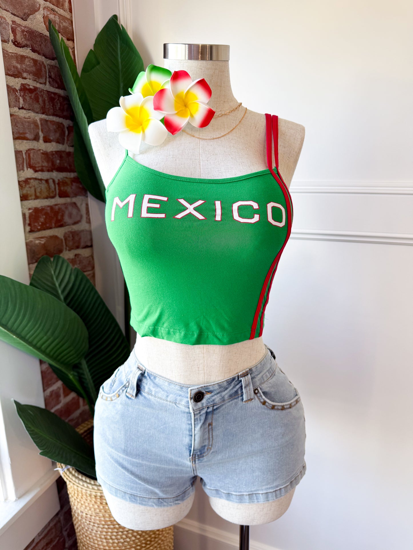 Mexico Double red strap top