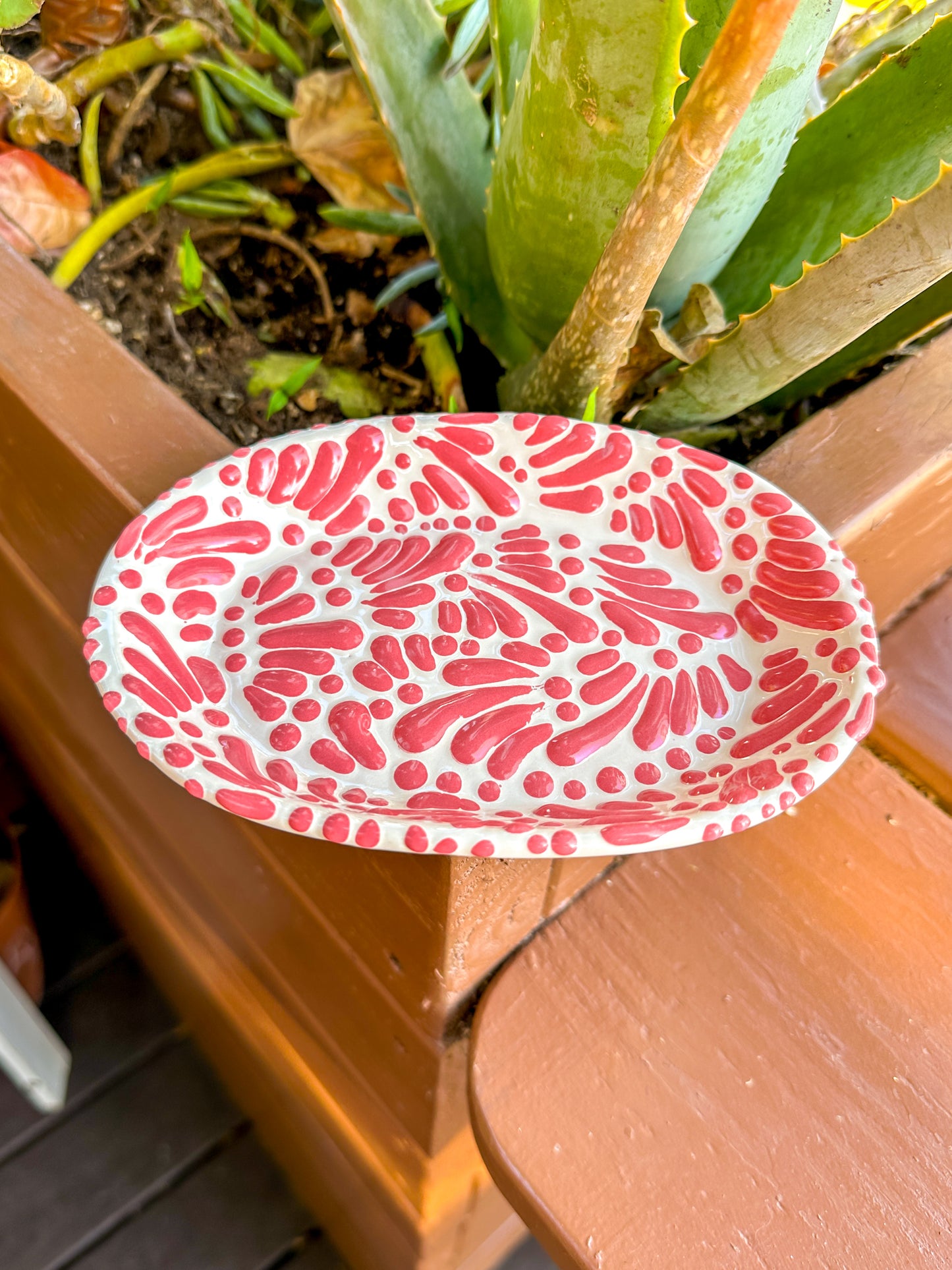 DEAL OF THE DAY Artisanal Soap Tray (Pink & White)