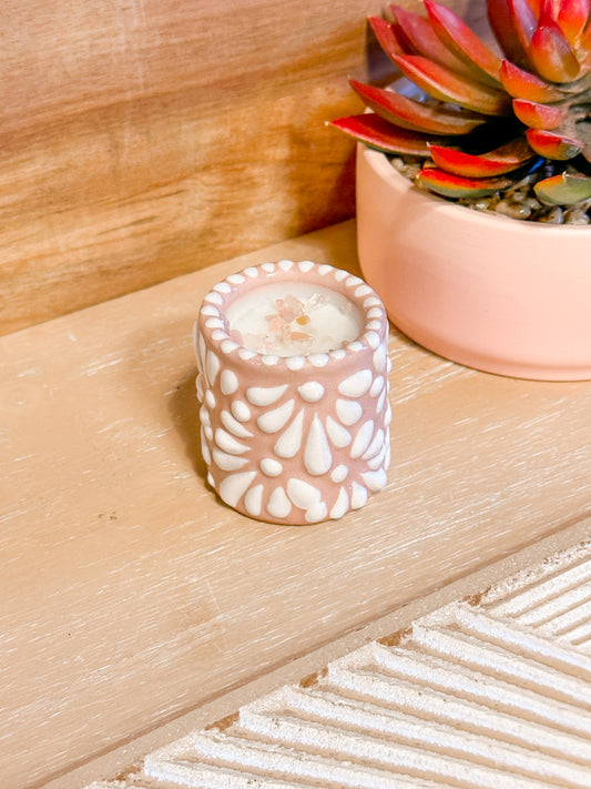 Talavera Mini Shot Candle (Nude)