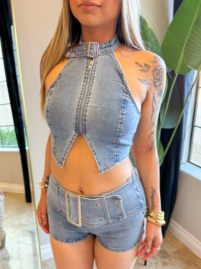 Light Denim Mini Set