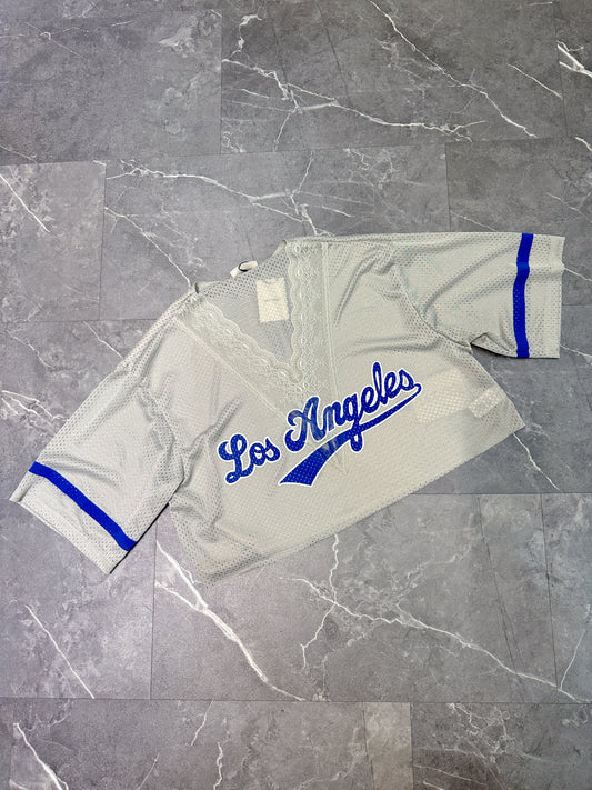 LA Grey Lace Crop Jersey
