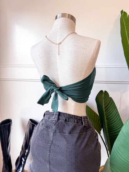 Strapless Mexico Top (Forest Green)