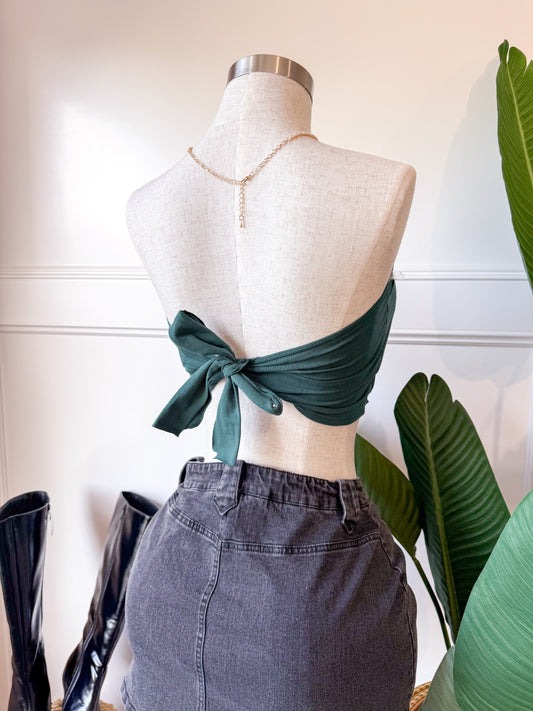 Strapless Mexico Top (Forest Green)