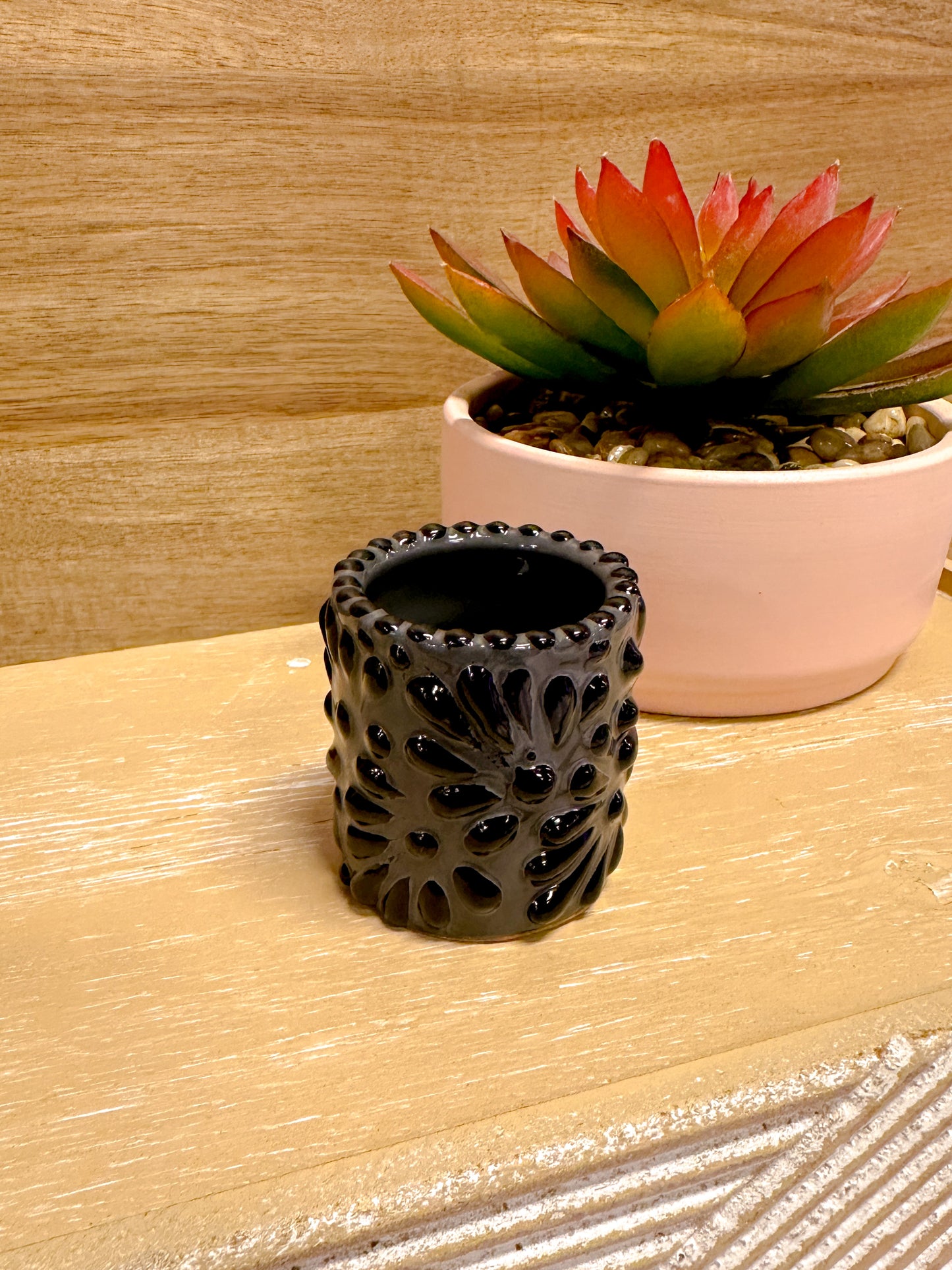 Talavera Mini Shot Glass (Black & Grey)