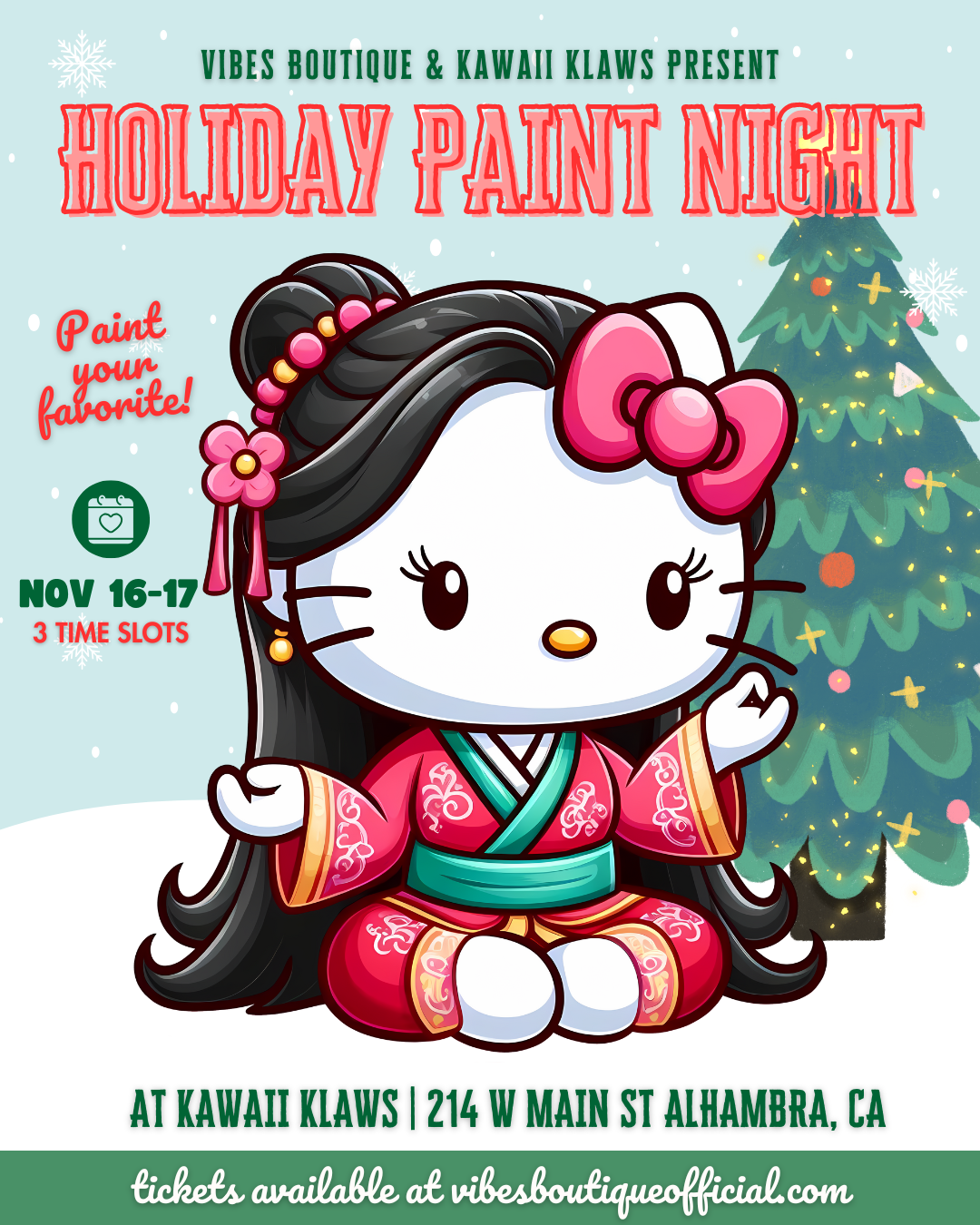 Holiday Paint Night (AT KAWAII KLAWS, ALHAMBRA)