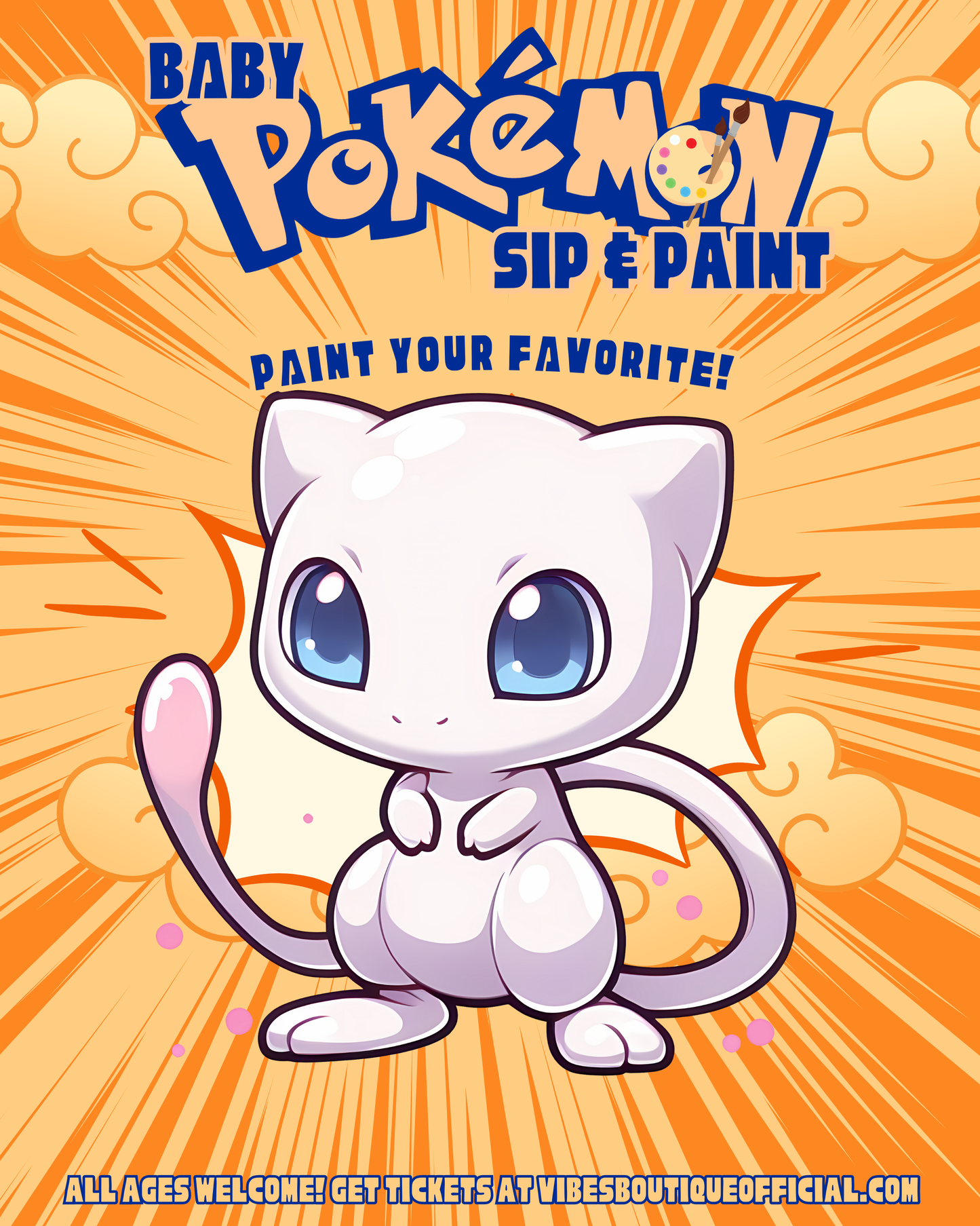 Baby Pokemon Sip & Paint (Feb 21-23 & Mar 1-2)