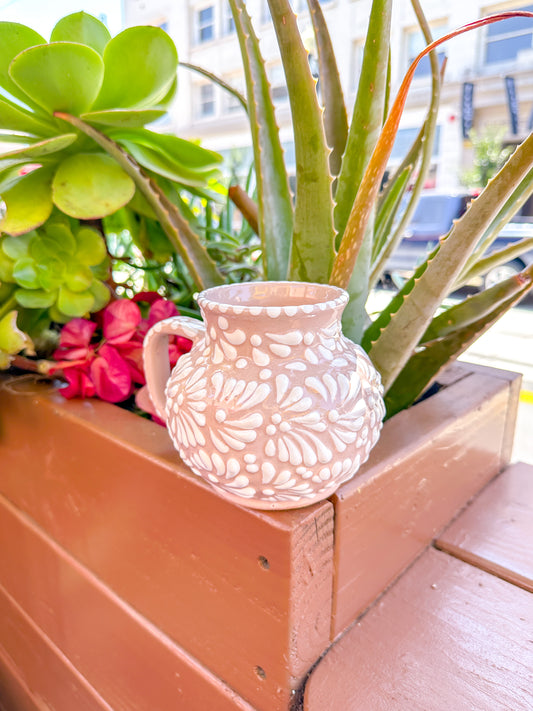 Talavera Jarrito Mug (Nude & White)