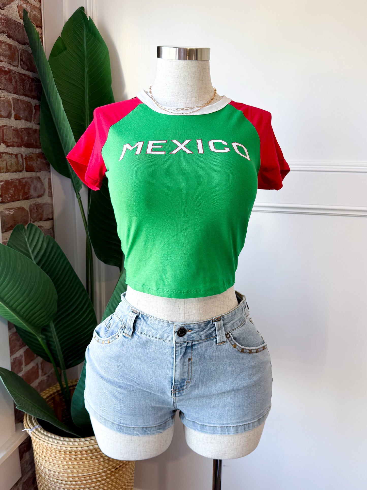 Short Sleeve Red & Green
