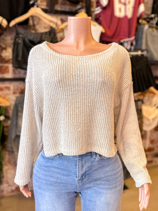 Oatmeal Sweater Top
