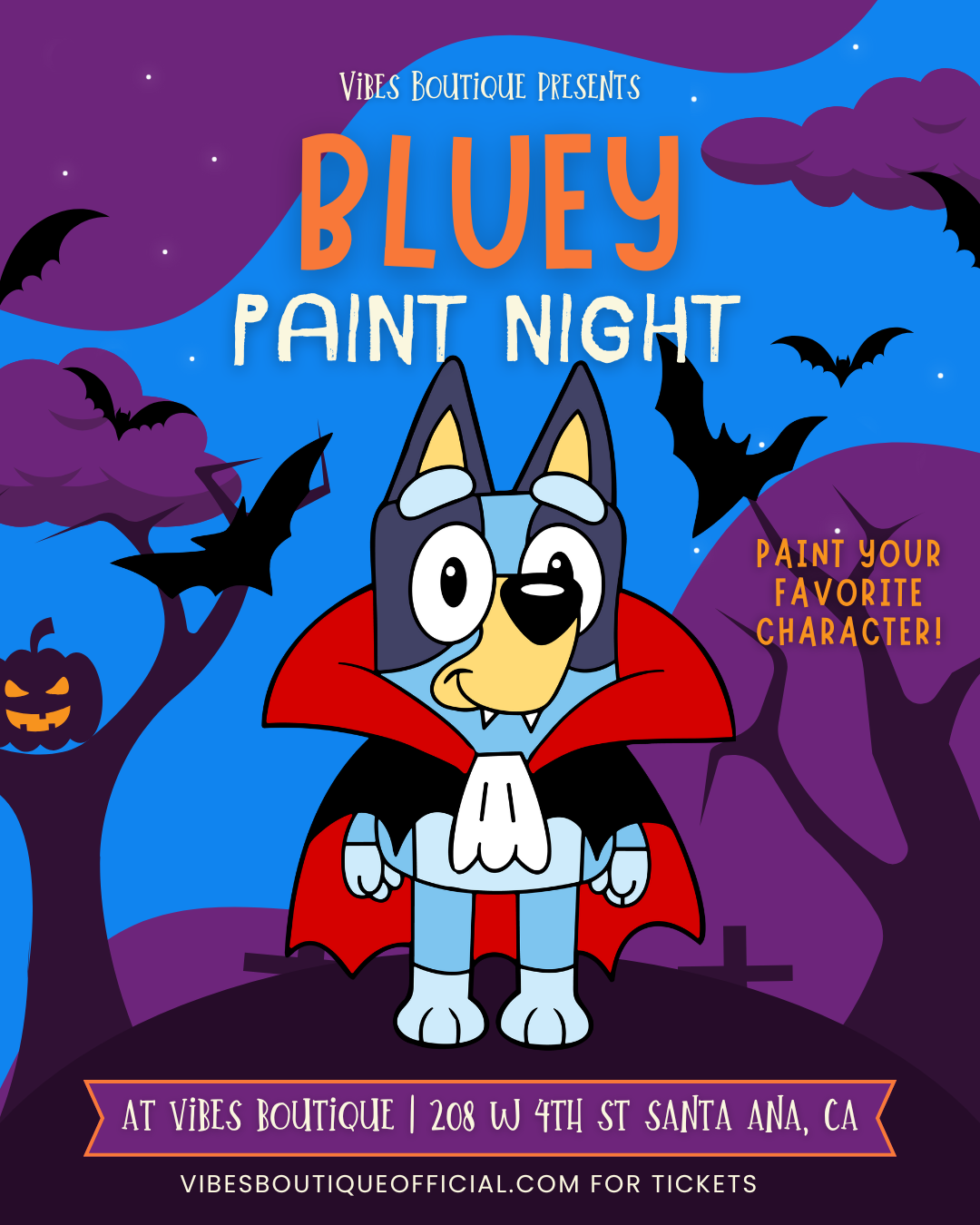 Bluey Halloween Paint Night (Oct 24-27)