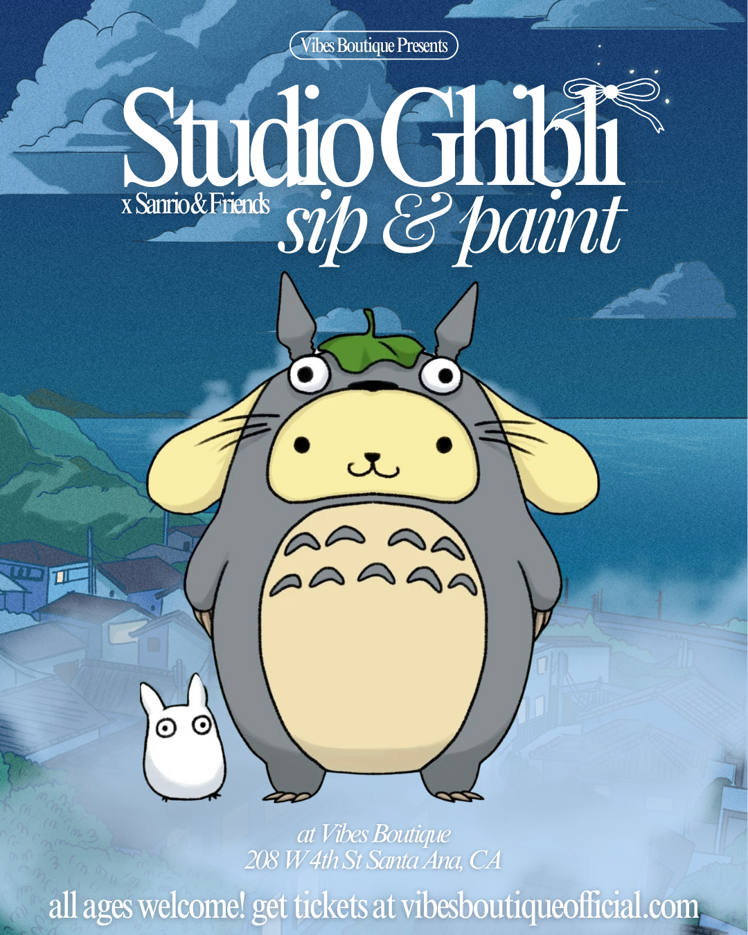 Studio Ghibli & Sanrio Sip & Paint (Feb 28, Mar 1-2)