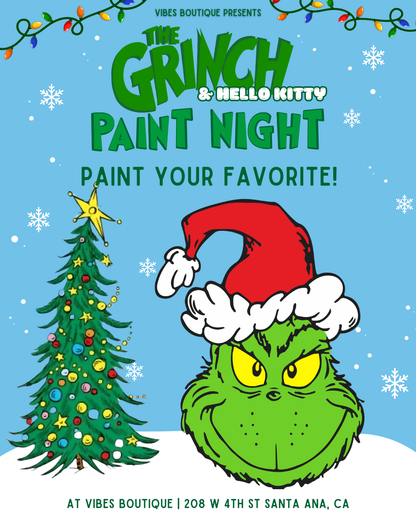 Grinch & Hello Kitty Paint Night