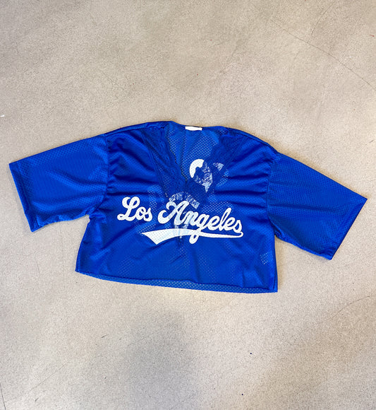 LA Royal Blue Lace Crop Jersey