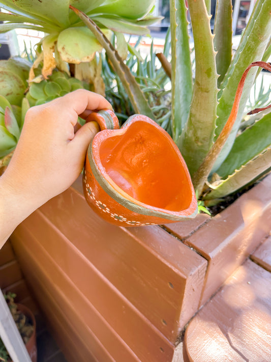 Artisanal Heart Mug De Barro