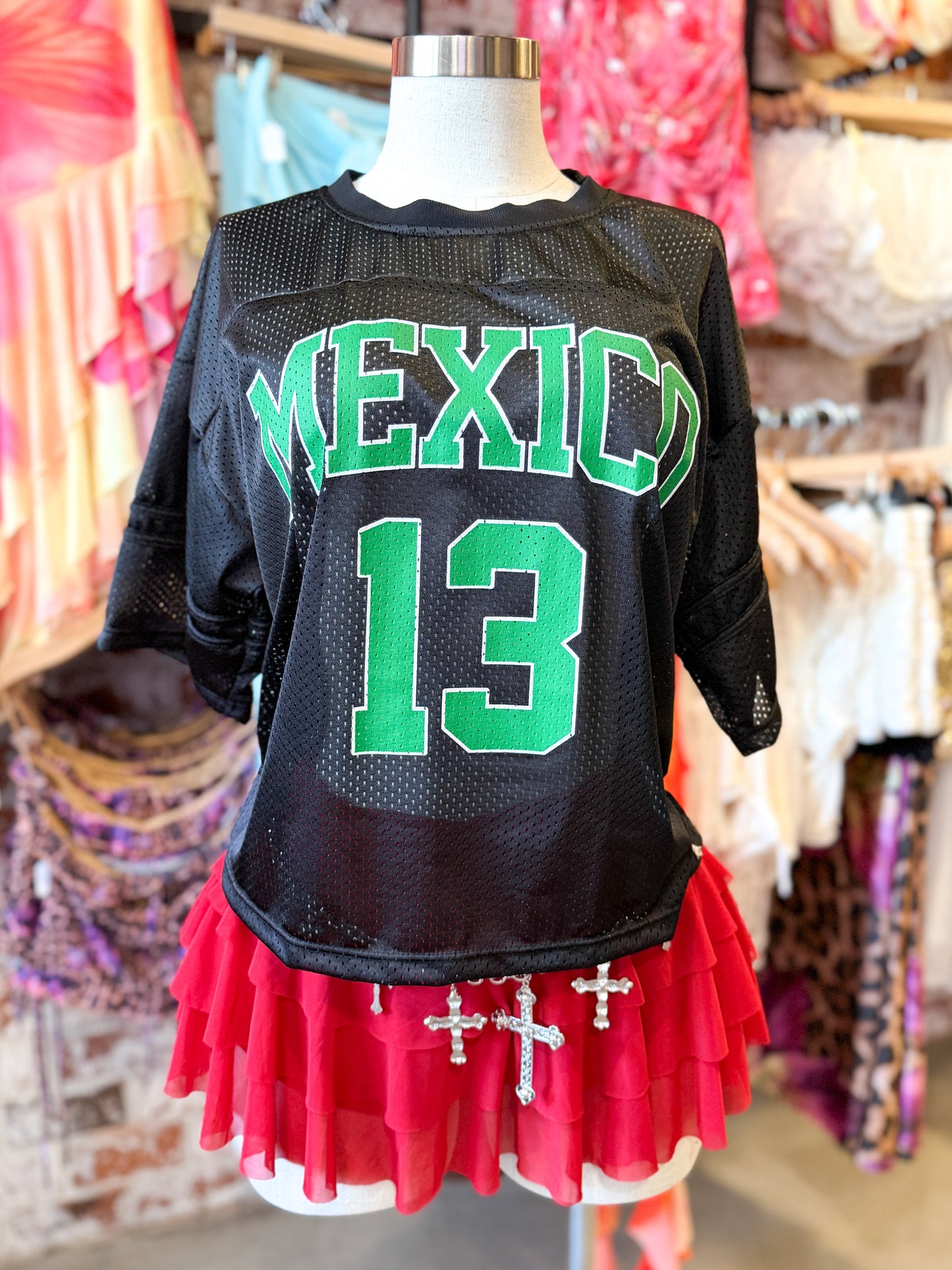 Mexico Black Ribbed Jersey