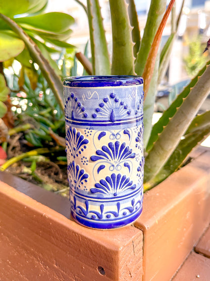 Talavera Vaso (Blue & White)