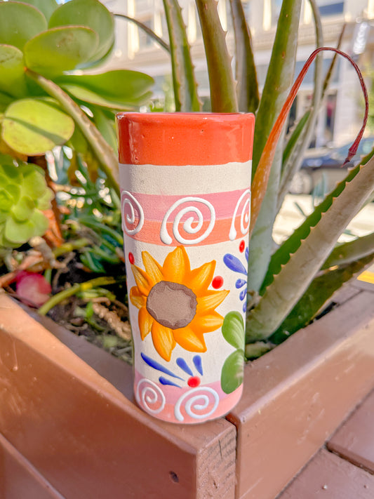 Artisanal Vaso/Vase (Peach & Sunflower)